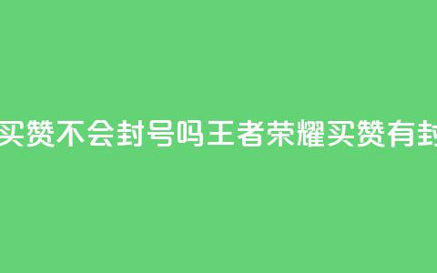 王者荣耀买赞不会封号吗(王者荣耀买赞有封号风险吗?) 第1张 王者荣耀买赞不会封号吗(王者荣耀买赞有封号风险吗?) 第1张