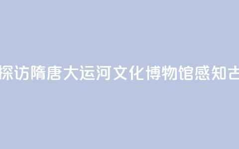 【何以中国 行走河南】探访隋唐大运河文化博物馆 感知古代“水上高铁” 第1张 【何以中国 行走河南】探访隋唐大运河文化博物馆 感知古代“水上高铁” 第1张