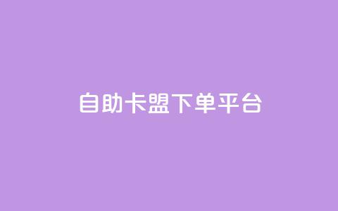 自助卡盟下单平台 - 高效便捷的自助卡盟下单平台~ 第1张 自助卡盟下单平台 - 高效便捷的自助卡盟下单平台~ 第1张