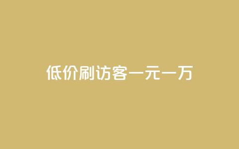 低价刷访客一元一万 - 高效提升网站流量的低价方式,每万访客仅需一元~ 第1张 低价刷访客一元一万 - 高效提升网站流量的低价方式,每万访客仅需一元~ 第1张