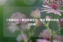 【光明论坛】保持战略定力 坚定不移办好自己的事