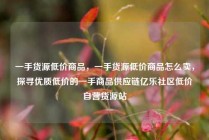 一手货源低价商品，一手货源低价商品怎么卖，探寻优质低价的一手商品供应链亿乐社区低价自营货源站