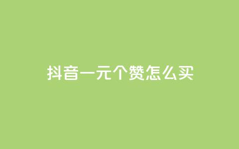 抖音一元100个赞怎么买 - 抖音业务24小时在线下单  第1张
