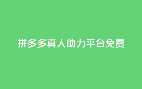 拼多多真人助力平台免费,低价vip会员货源网站 - 卡盟dy业务 抖音有效粉  第1张