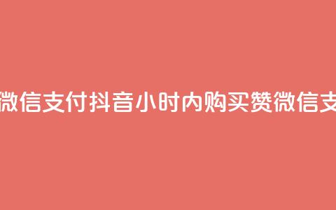 点赞24小时下单微信支付抖音 - 24小时内购买赞微信支付抖音!  第1张