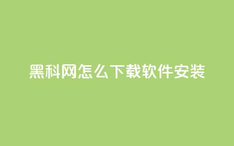 黑科网怎么下载软件安装,qq空间访客多 - 汇众卡盟 充抖音流量怎么充  第1张