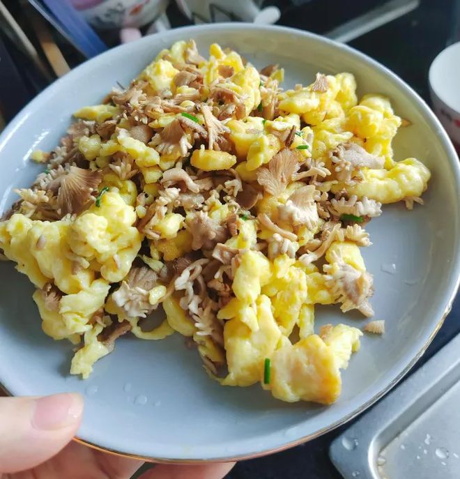 苹果上长出的蘑菇“果菌王”已经吃上了 炖蛋是目前最美味的做法~  第3张