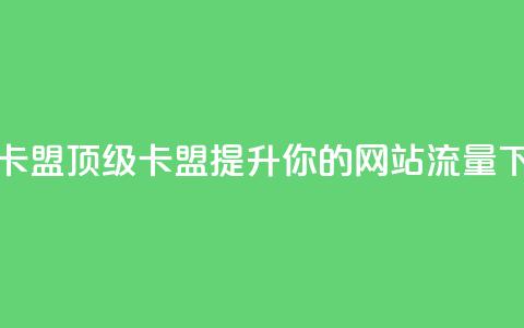 傲世卡盟 - 顶级卡盟 提升你的网站流量!  第1张