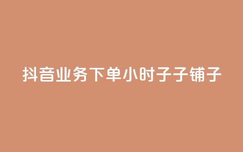 抖音业务下单24小时子子铺子 - 抖音子子铺子业务下单24小时全新服务，创意吸睛促流量！~  第1张