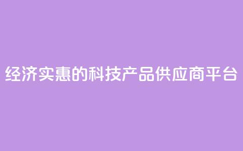 经济实惠的科技产品供应商平台  第1张