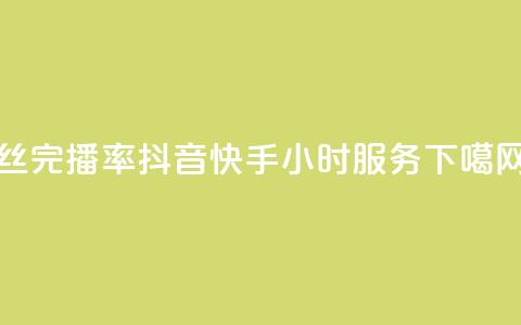 丝完播率 - 抖音快手24小时服务  第1张
