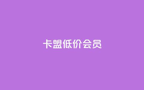 卡盟低价会员 - 低价会员如何在卡盟平台获得？~  第1张