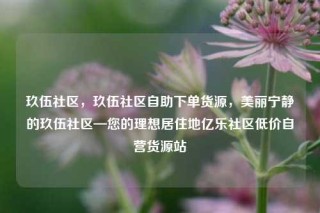 玖伍社区，玖伍社区自助下单货源，美丽宁静的玖伍社区—您的理想居住地亿乐社区低价自营货源站