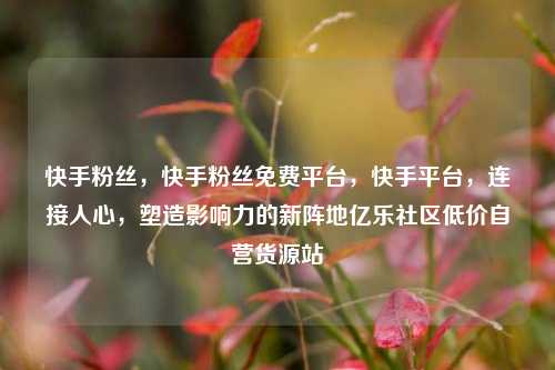 快手粉丝	，快手粉丝免费平台，快手平台，连接人心	，塑造影响力的新阵地亿乐社区低价自营货源站  第1张