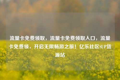 流量卡免费领取，流量卡免费领取入口，流量卡免费领	，开启无限畅游之旅！亿乐社区SUP货源站  第1张