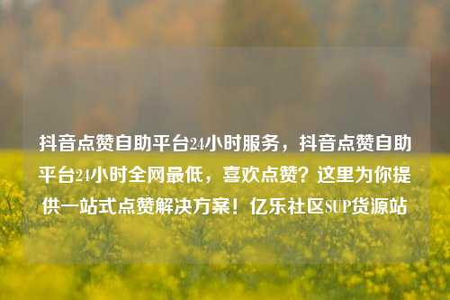 抖音点赞自助平台24小时服务，抖音点赞自助平台24小时全网最低	，喜欢点赞？这里为你提供一站式点赞解决方案！亿乐社区SUP货源站  第1张