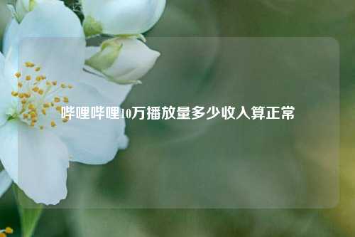 哔哩哔哩10万播放量多少收入算正常  第1张