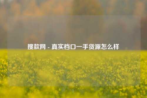搜款网 - 真实档口一手货源怎么样  第1张
