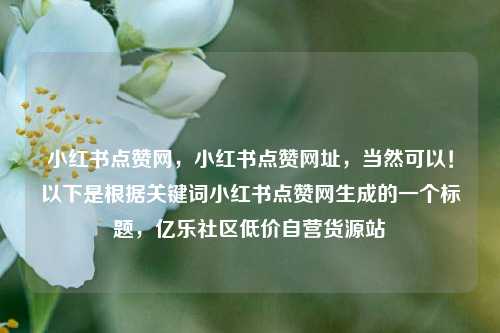 小红书点赞网，小红书点赞网址，当然可以！以下是根据关键词小红书点赞网生成的一个标题，亿乐社区低价自营货源站  第1张