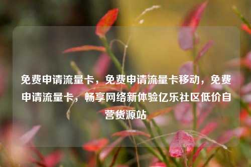 免费申请流量卡，免费申请流量卡移动	，免费申请流量卡，畅享网络新体验亿乐社区低价自营货源站  第1张